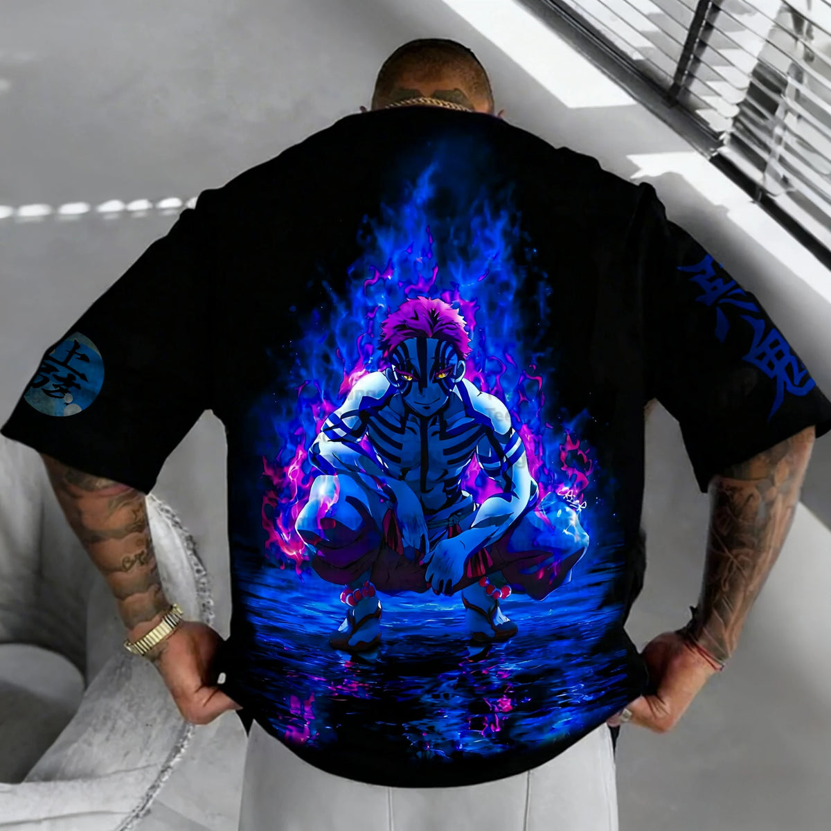Akaza Plus Size T-Shirt – Demon Slayer Anime Tee