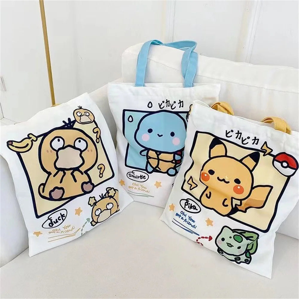Sanrio Canvas Tote Bag – Kawaii Anime Shoulder Bag