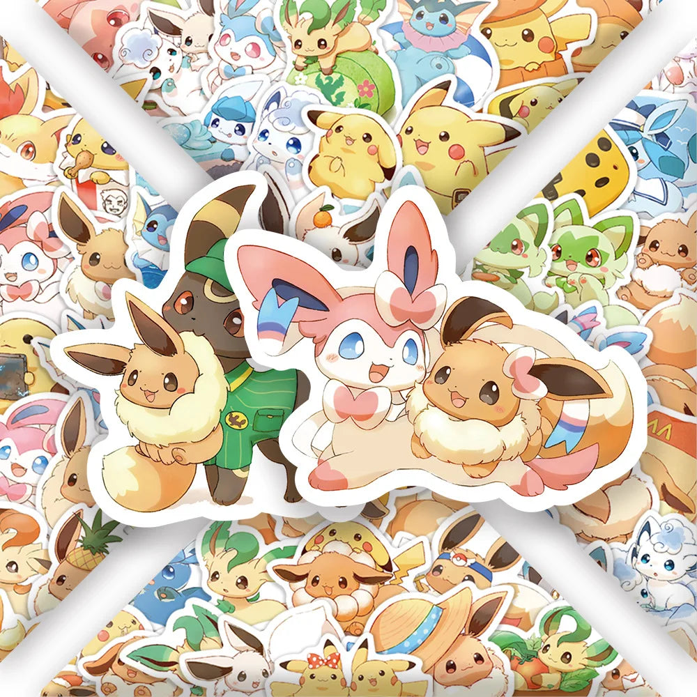 Eevee & Sylveon Pokémon Sticker Pack – Cute Decals