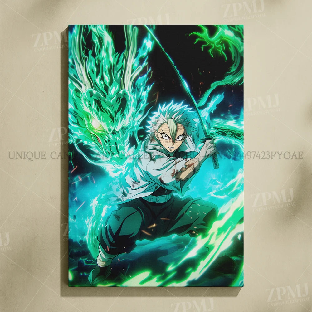 Demon Slayer Poster Art – Anime Canvas Wall Print