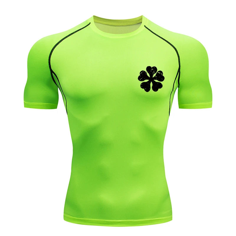 Bull Print Compression Gym Shirt – Quick Dry