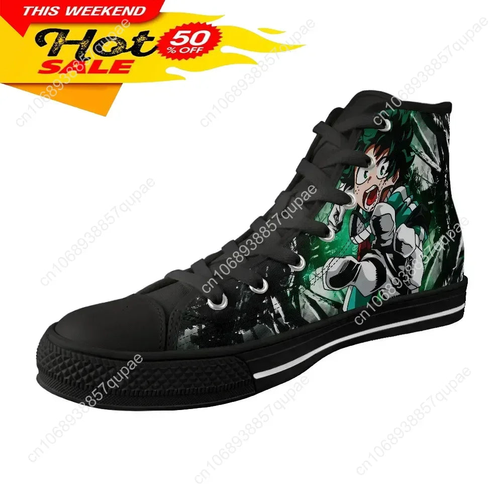 Izuku Midoriya High-Top Canvas Shoes – My Hero Academia