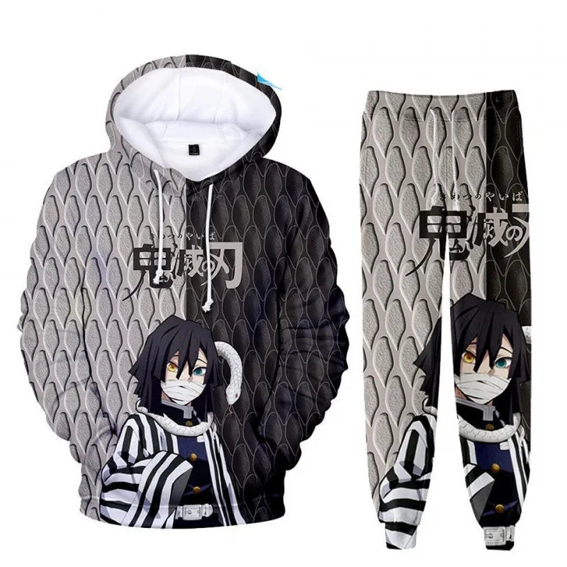 Demon Slayer Tracksuit Set – Anime Hoodie & Pants
