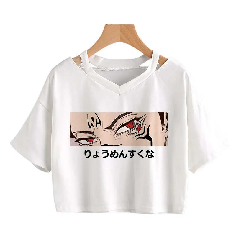 Anime Graphic Crop Top – Harajuku Y2K Tee