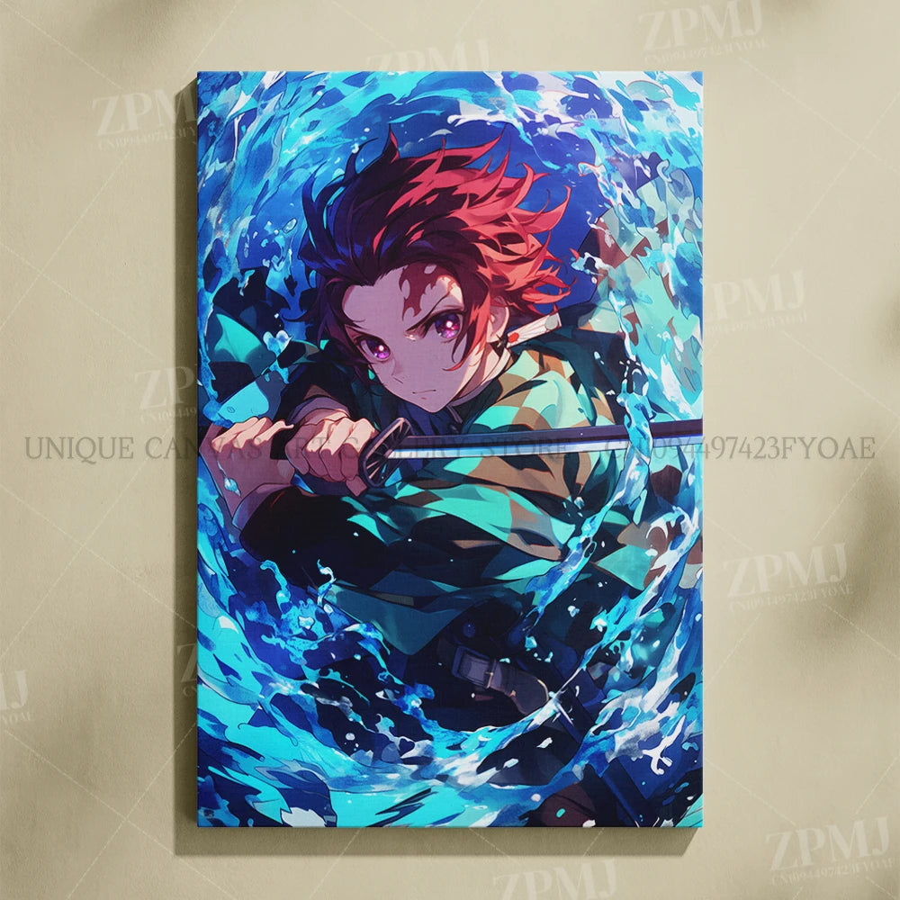 Demon Slayer Poster Art – Anime Canvas Wall Print