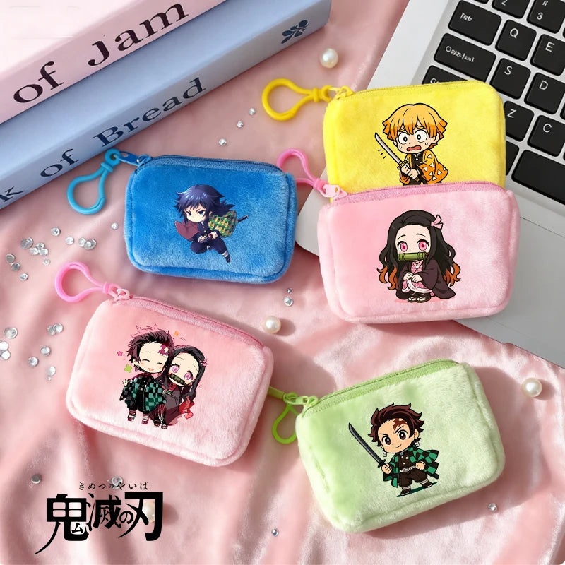 Demon Slayer Coin Purse – Anime Plush Mini Wallet