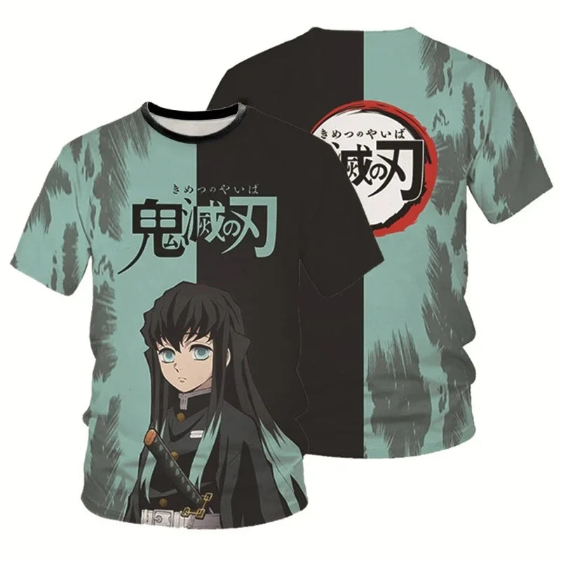 Demon Slayer 3D T-Shirt – Parent & Child Anime Tee