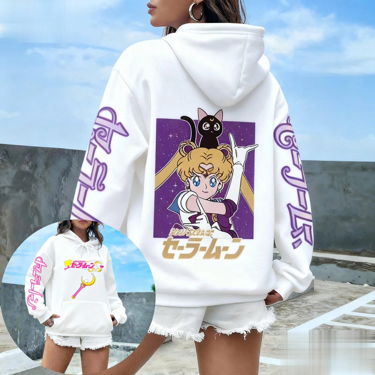 Sailor Moon Anime Hoodie – Japanese Print Sweatshirt
