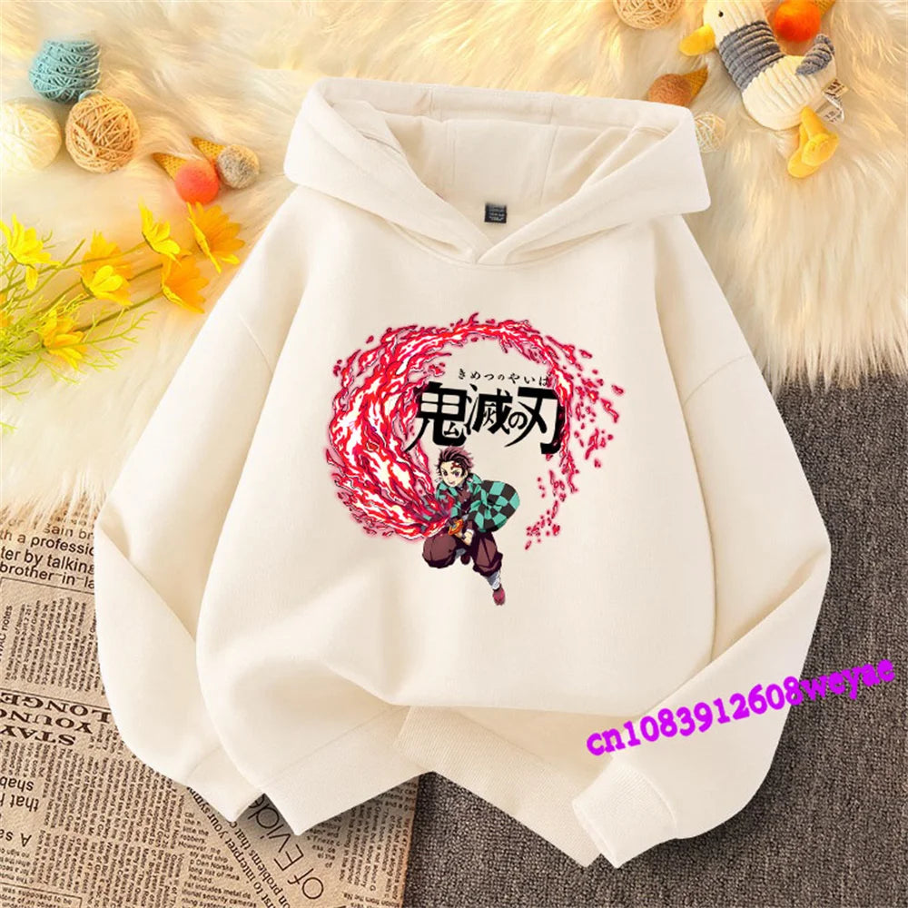 Demon Slayer Kids Hoodie – Anime Print Sweatshirt