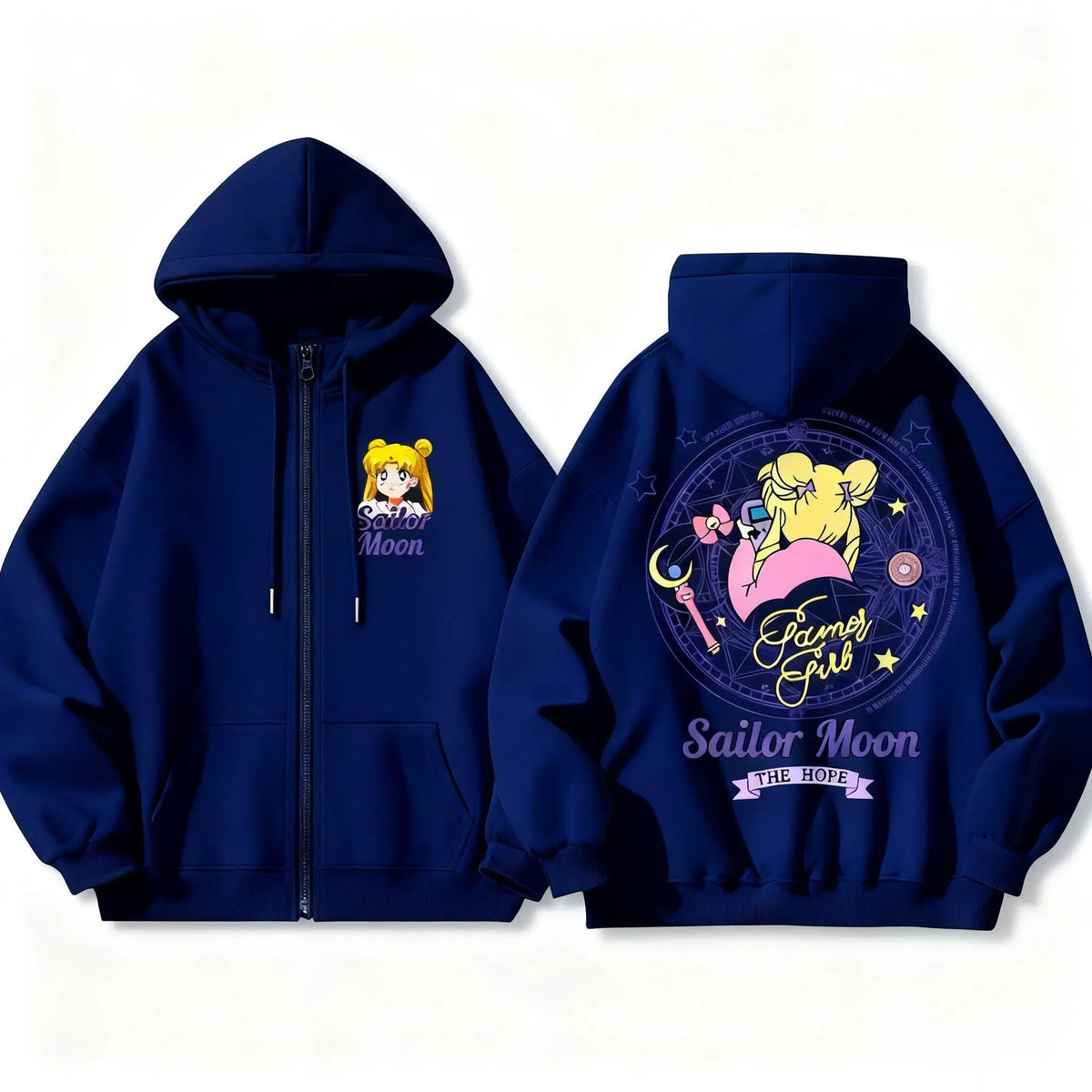 Sailor Moon Anime Hoodie – Kawaii Oversized Sweatshirt