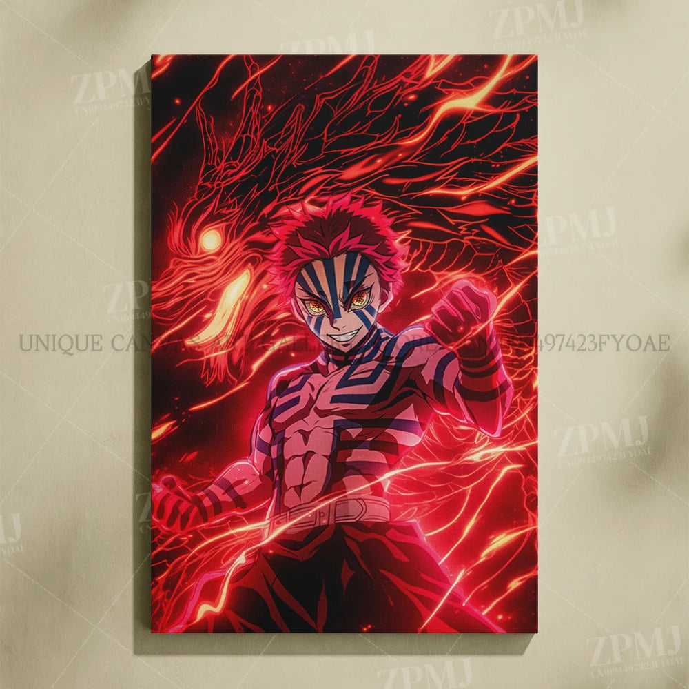 Demon Slayer Poster Art – Anime Canvas Wall Print