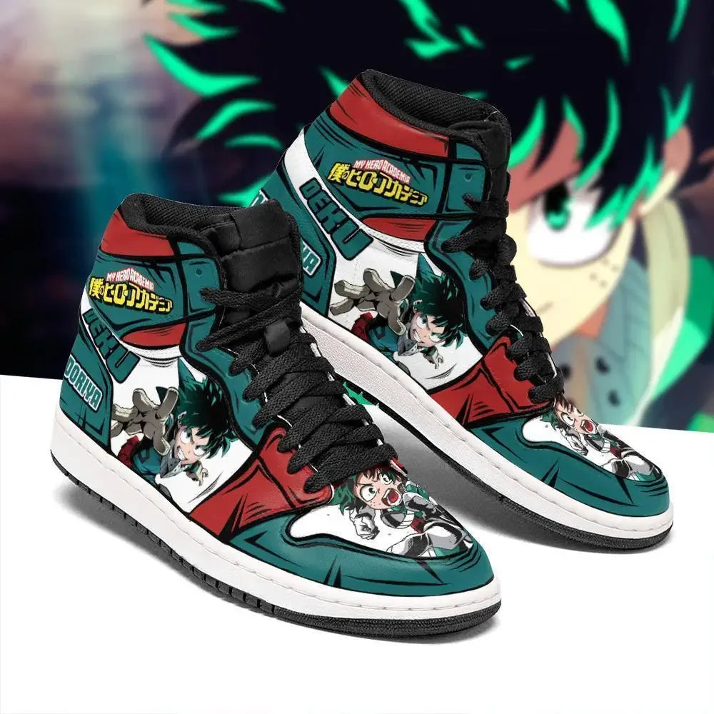 Izuku Midoriya Sneakers – My Hero Academia Anime Shoes