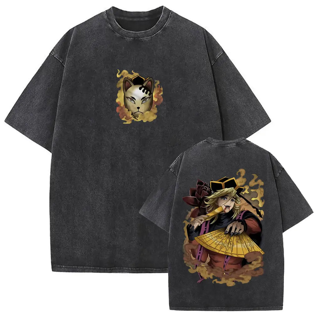 Demon Slayer Vintage Graphic T-Shirt – Oversized Anime Streetwear