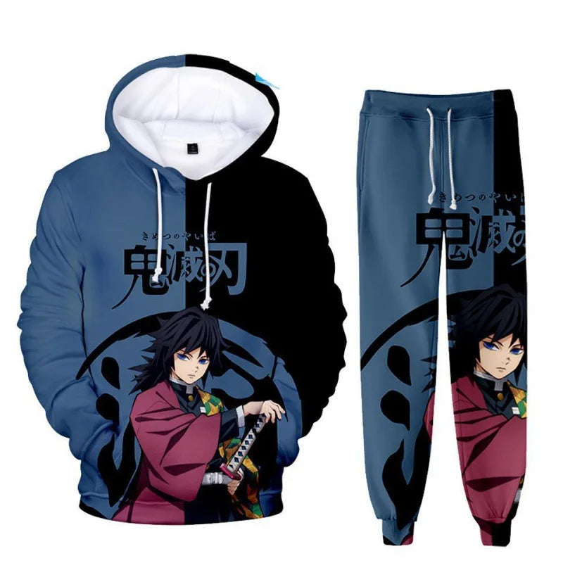 Demon Slayer Tracksuit Set – Anime Hoodie & Pants