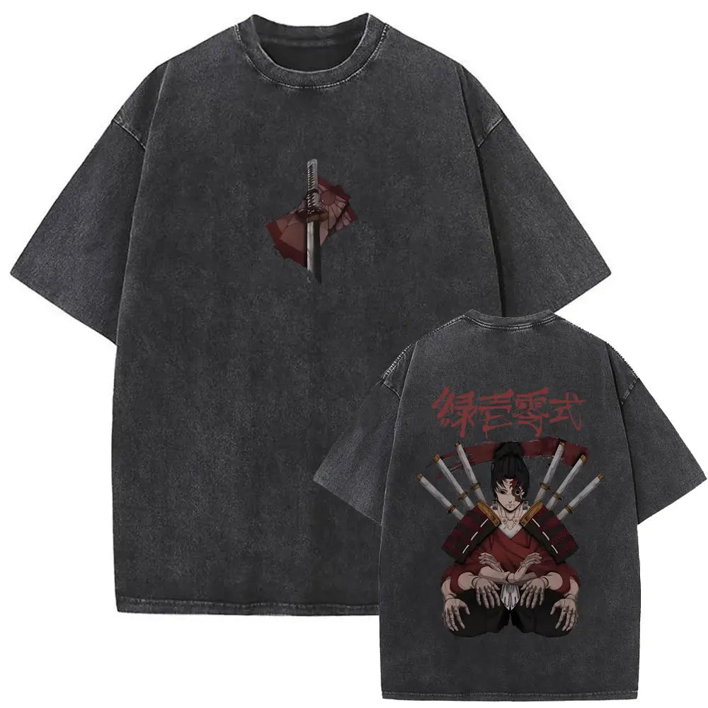 Demon Slayer Vintage Graphic T-Shirt – Oversized Anime Streetwear