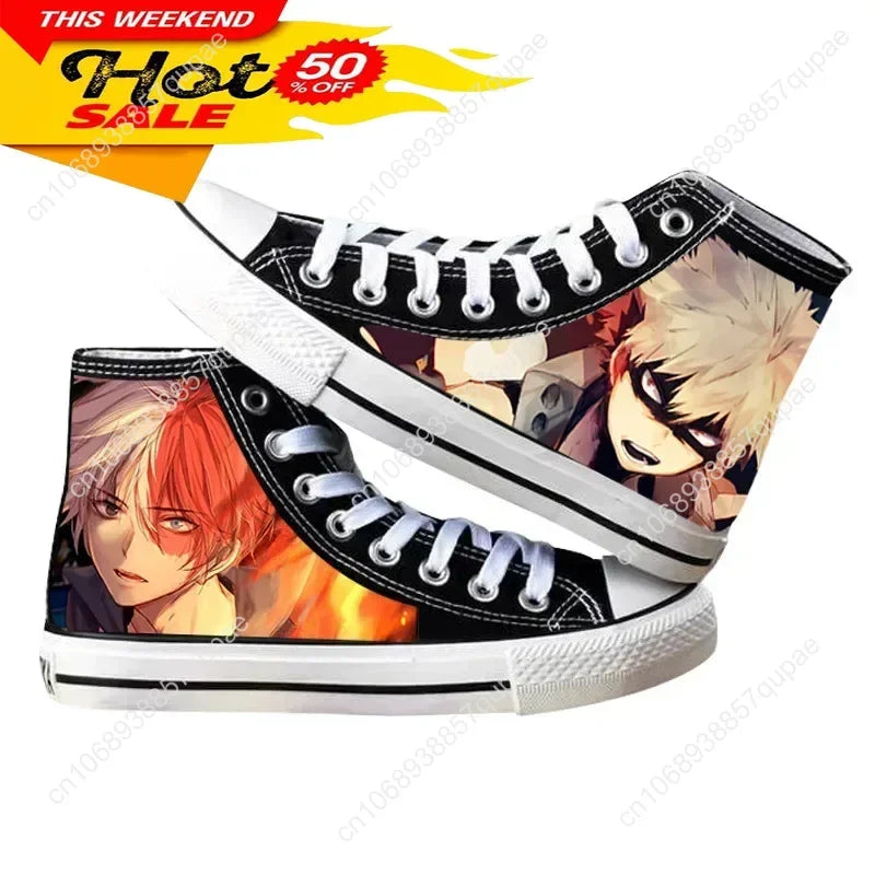 Izuku Midoriya High-Top Canvas Shoes – My Hero Academia