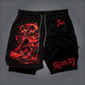 Demon Slayer 2-in-1 Printed Gym Shorts