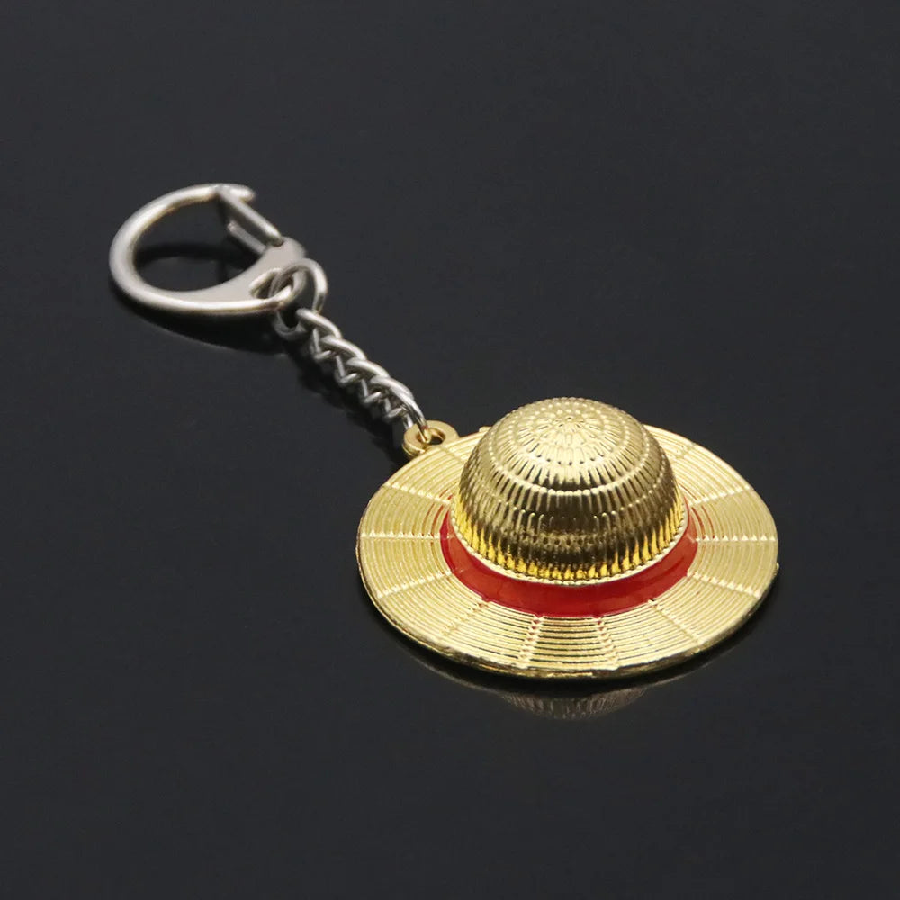 Straw Hat Keychain – One Piece Luffy Metal Pendant