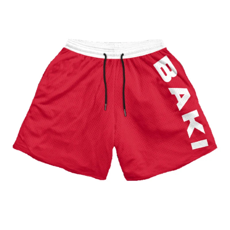 Anime 3D Print Gym Shorts with Pockets