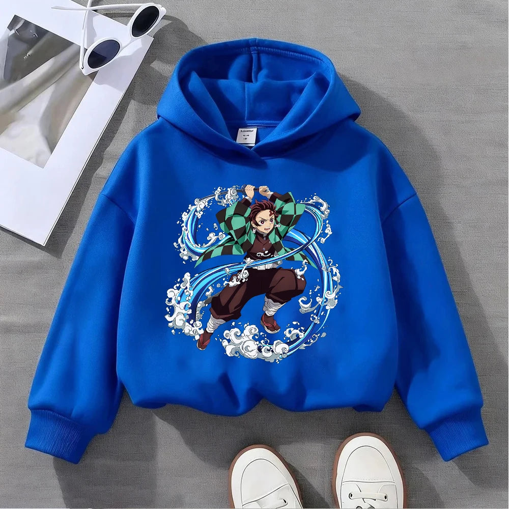Tanjiro Flame Kids Hoodie – Demon Slayer Anime Pullover