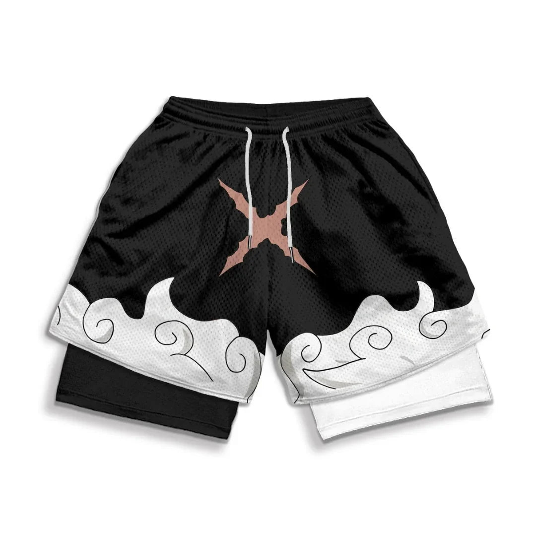 Anime 3D Print 2-in-1 Gym Shorts