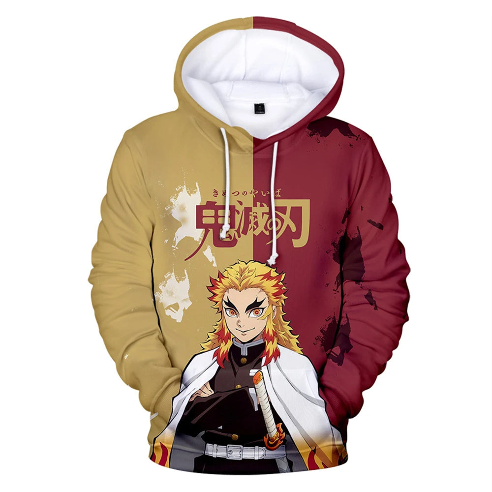 Anime 3D Print Oversized Hoodie – Y2K Pullover