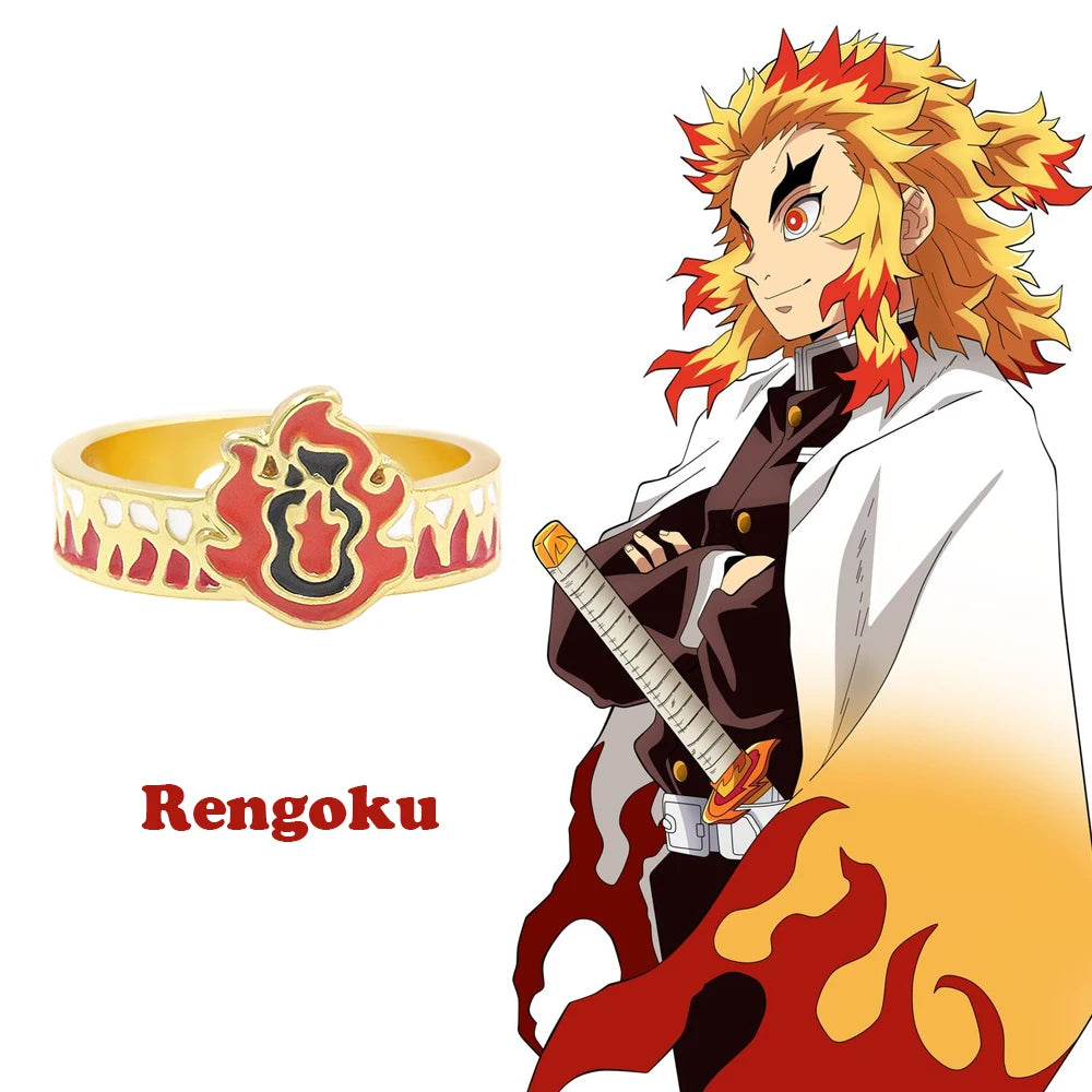 Demon Slayer Character Rings – Anime Adjustable Jewelry