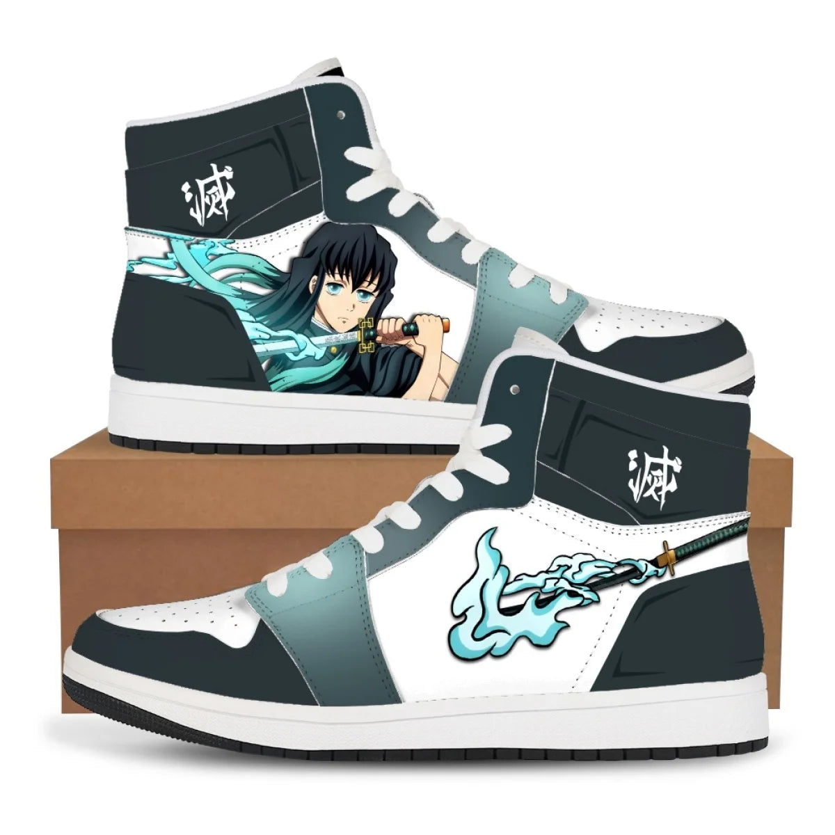 Demon Slayer Basketball Sneakers – Tanjiro & Nezuko Shoes