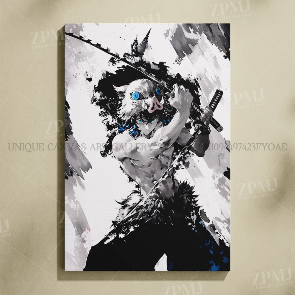 Demon Slayer Poster Art – Anime Canvas Wall Print