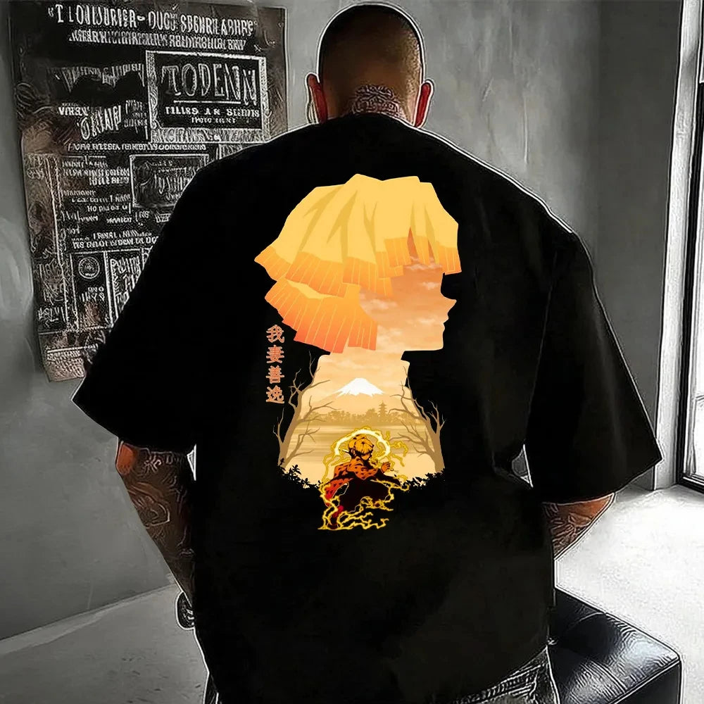 Zenitsu Agatsuma Retro T-Shirt – Demon Slayer Anime Tee
