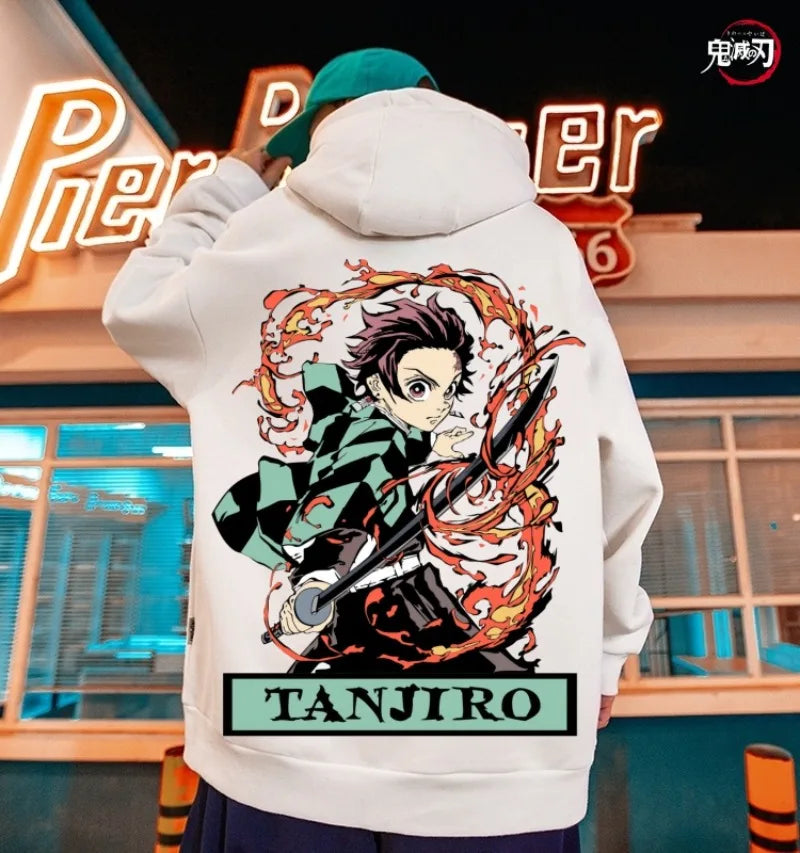 Critique du sweat à capuche multicolore Classic Ghost Slayer 2025, imprimé personnage d'anime, oversize, ample et pelucheux, pour automne/hiver