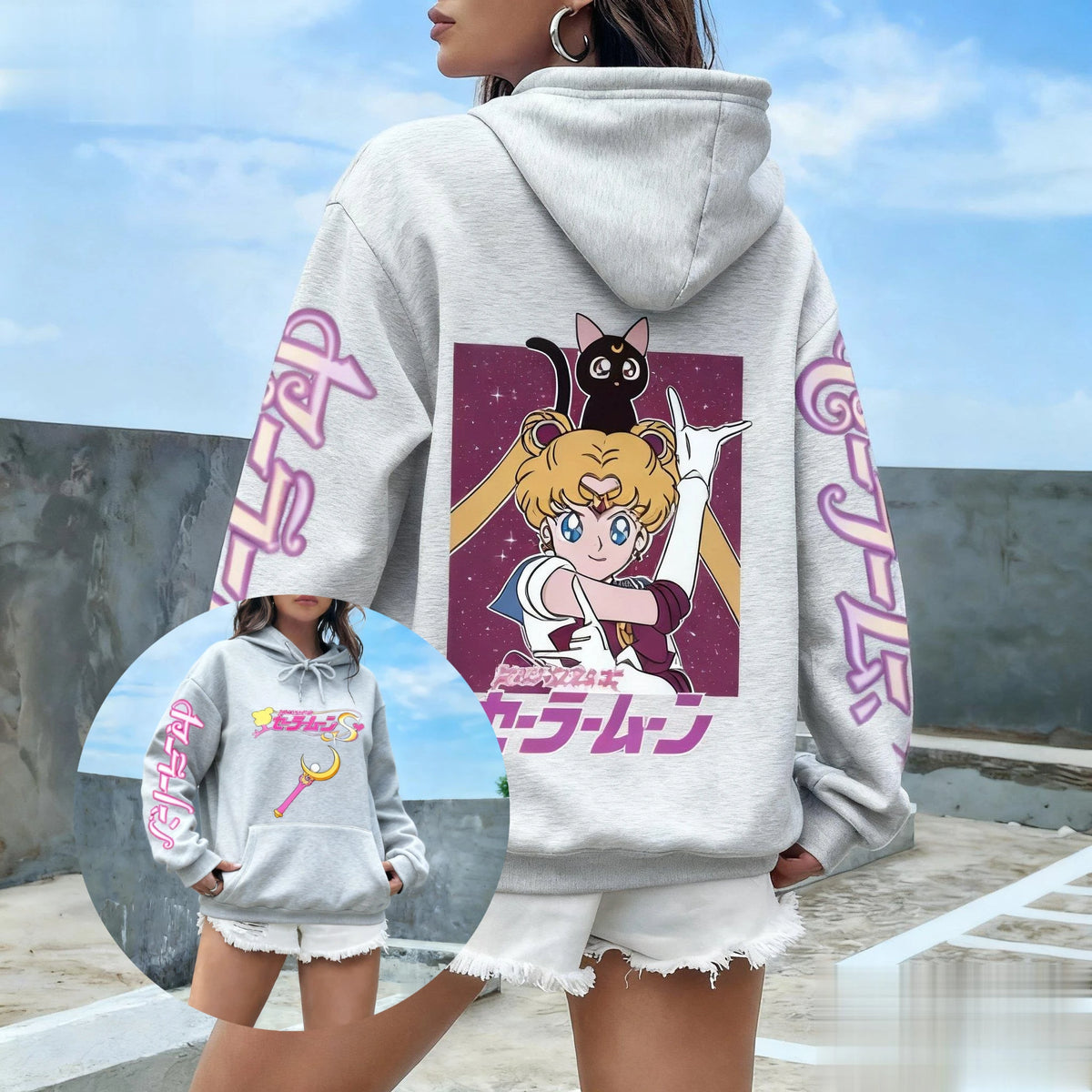 Sailor Moon Anime Hoodie – Japanese Print Sweatshirt