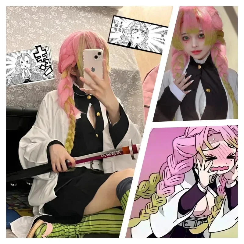 Mitsuri Kanroji Cosplay Costume – Demon Slayer Kimono & Haori
