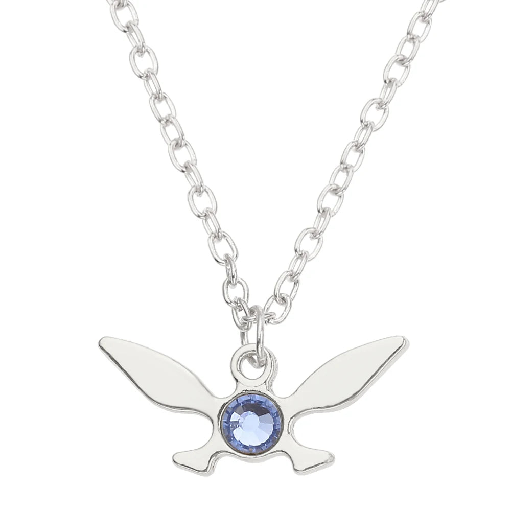 Silver Butterfly Crystal Necklace – Cosplay Jewelry