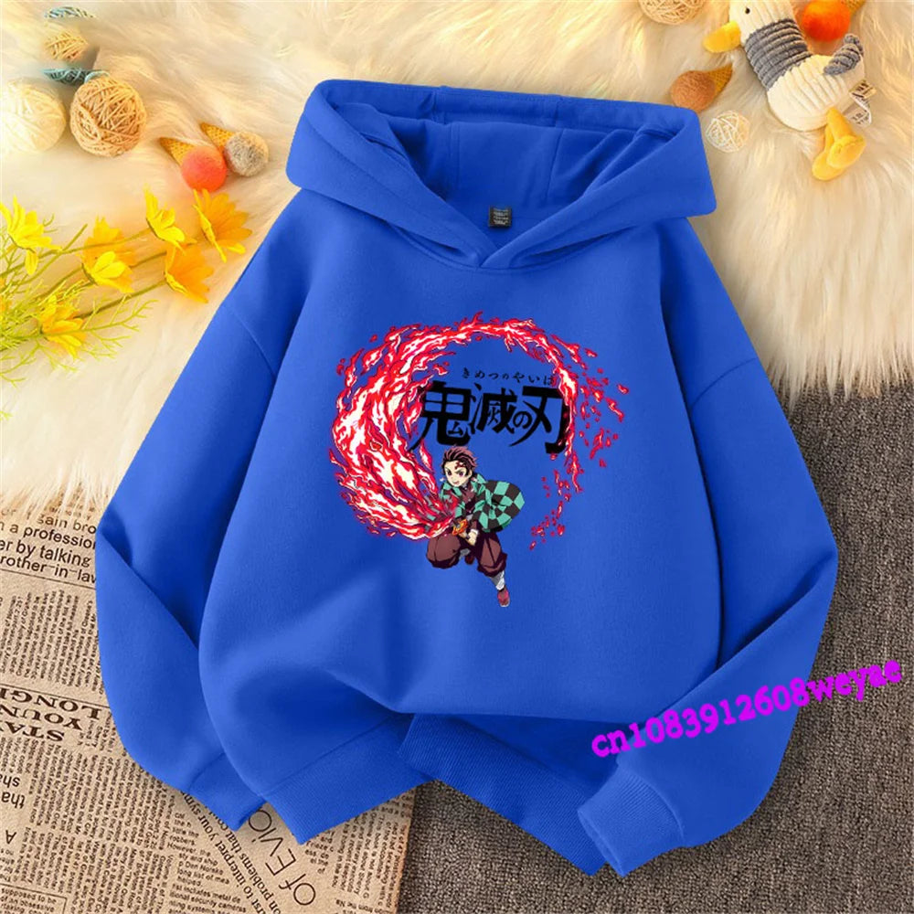 Demon Slayer Kids Hoodie – Anime Print Sweatshirt