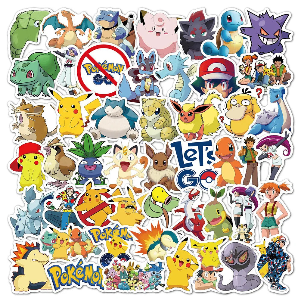 Pikachu Pokémon Decal Pack – Waterproof Stickers