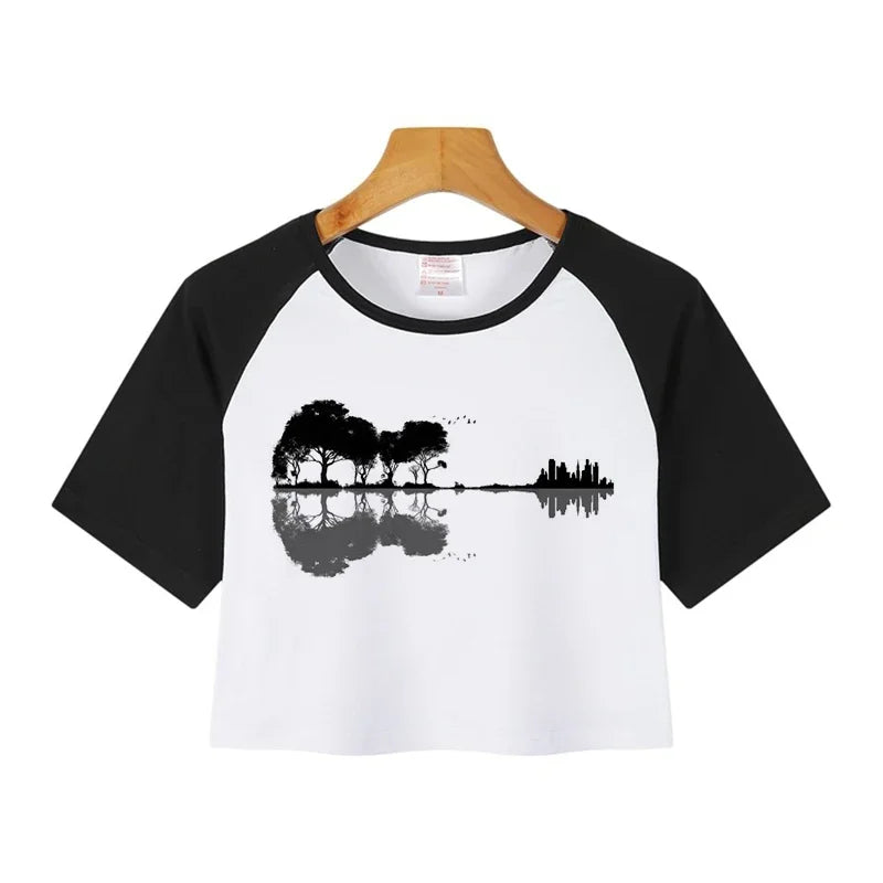 Anime Graphic Crop Top – Y2K Harajuku Tee