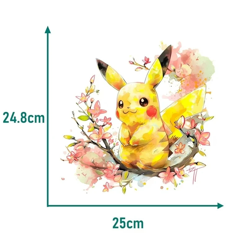 Pikachu Iron-On Patches – 2pcs Pokémon Clothing Patches