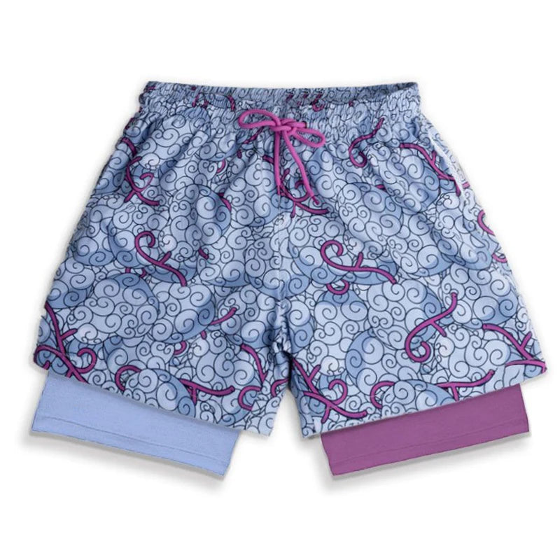 Anime 3D Print 2-in-1 Gym Shorts