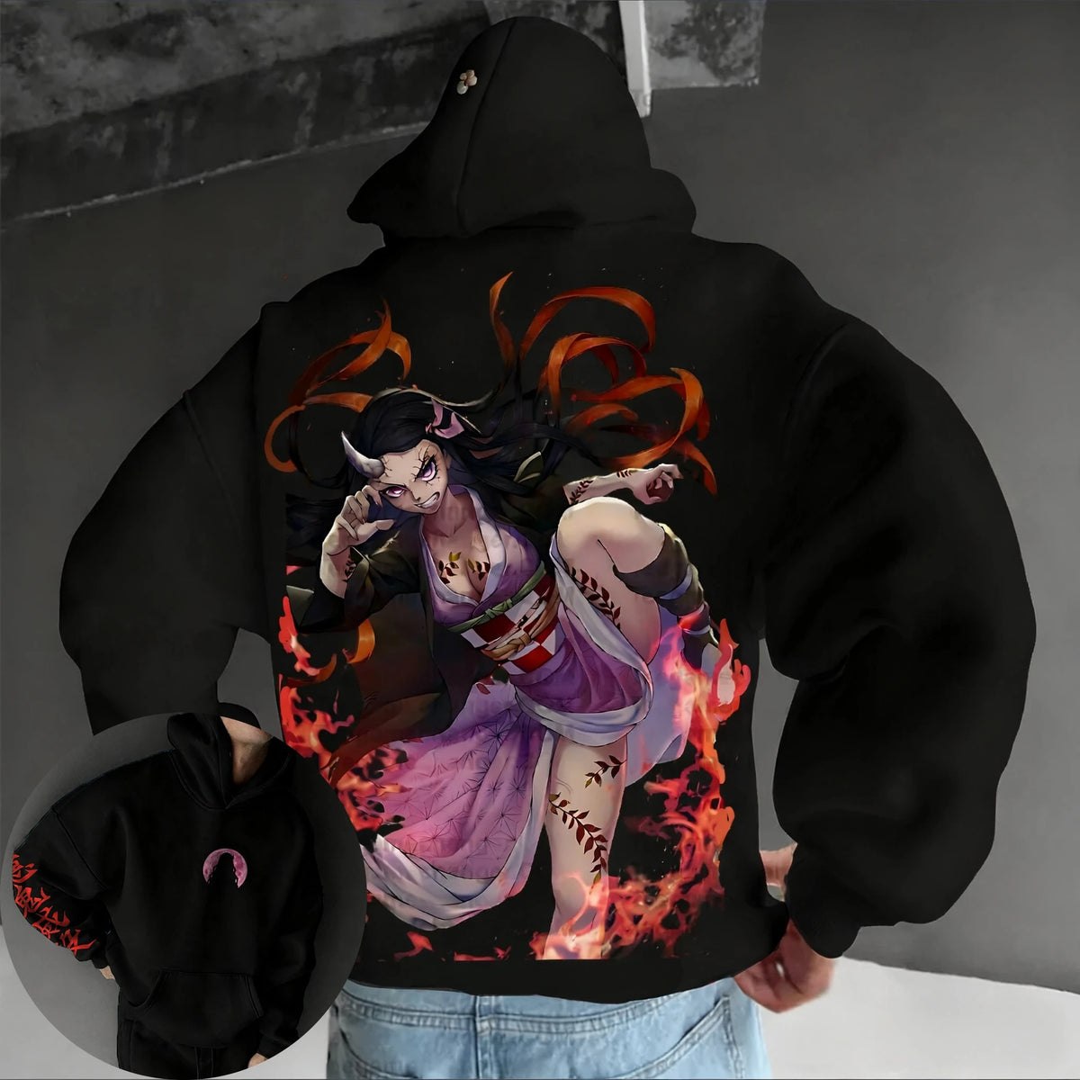 Nezuko Anime Hoodie – Demon Slayer Unisex Pullover