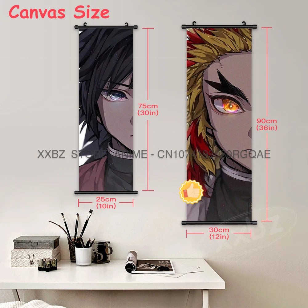 Shinobu Kocho Scroll Poster – Demon Slayer Canvas Wall Art