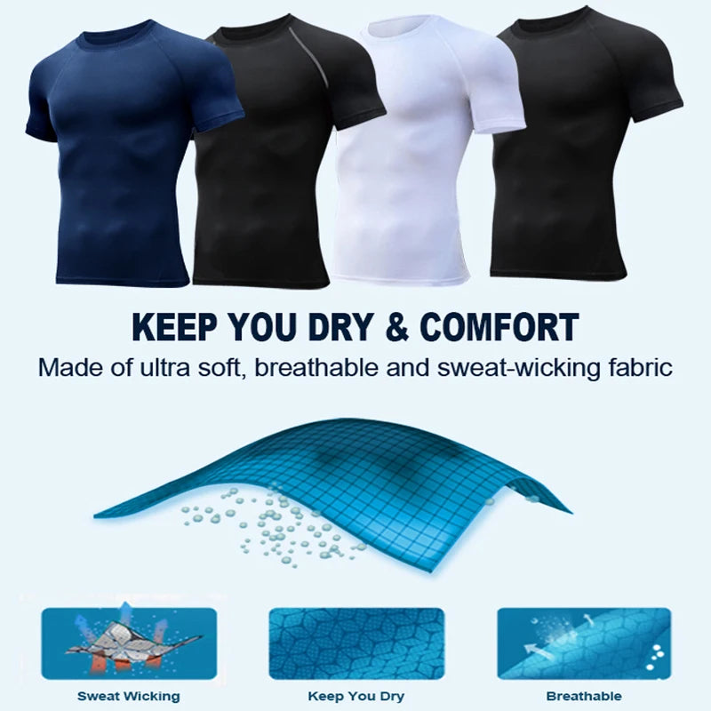 Bull Print Compression Gym Shirt – Quick Dry
