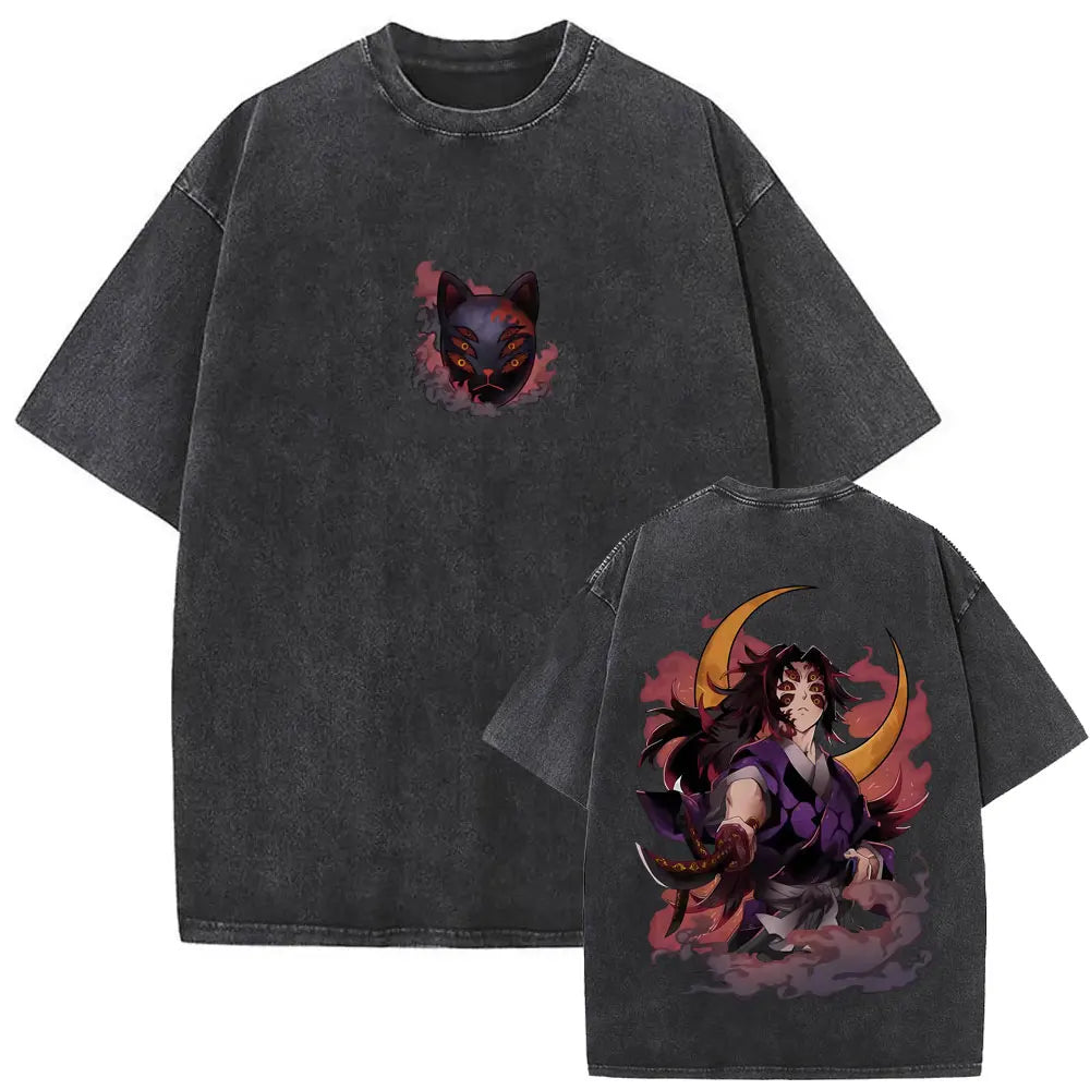 Demon Slayer Vintage Graphic T-Shirt – Oversized Anime Streetwear