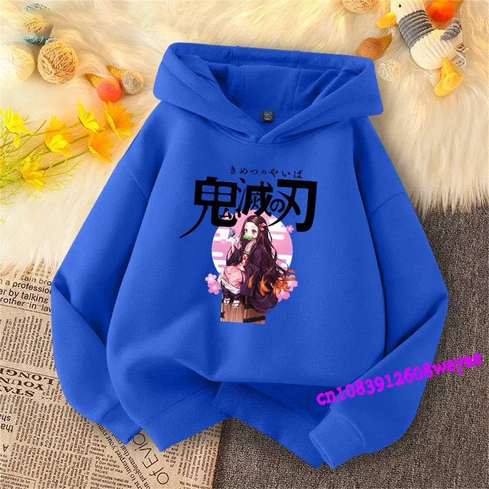 Demon Slayer Kids Hoodie – Anime Print Sweatshirt